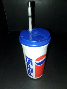 pepsi cup with straw