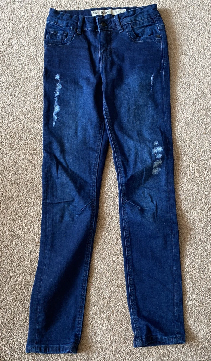 Lightly distressed cheap jeans