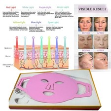 7 Color LED Silicone Facial Mask Light Therapy Anti-aging Anti-wrinkle Device