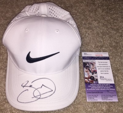 JASON DAY SIGNED NIKE HAT WHITE PGA CHAMPION MASTERS US OPEN PGA GOLF 2023  JSA