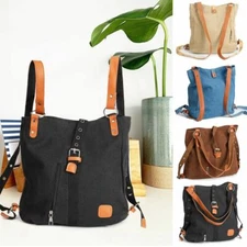Women Casual Handbag Canvas Shoulder Bags Tote Travel Bag Backpack School Bag