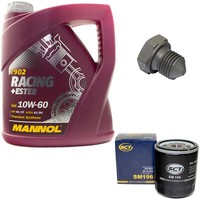 MotoröL ÖLfilter SM196 10W60 4 Liter + ÖLablassschraube FüR Seat Skoda Fabia