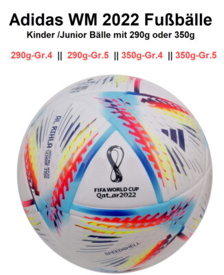 Adidas WM Fußball Rihla League Lite Ball Bambini Kinder  E-F Jugend 290g / 350g