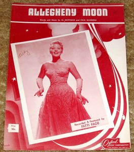 1956 allegheny patti moon sheet music vintage cover