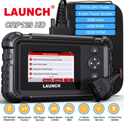 LAUNCH CRP129HD Heavy Duty Truck Diagnostic Scanner Machinery Diesel DPF Regen