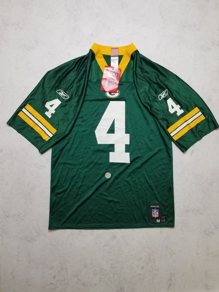 New Vintage Green Bay Packers Favre #4 Reebok NFL Jersey (Home) M