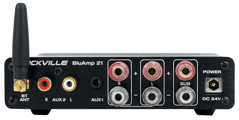 Rockville BLUAMP 21 SILVER 2.1 Channel Bluetooth Home Audio Amplifier Receiver - Image 4 of 4