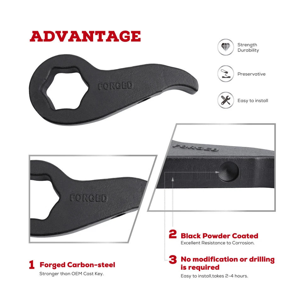 3" Front Lift Kit For 2011-2019 GMC Sierra Chevy Silverado 2500 HD 3500 HD Tool - Image 3 of 4