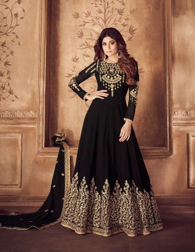 Georgette Embroidered Pakistani Bridal Dress, Semi Stitched at Rs 1969 in  Surat