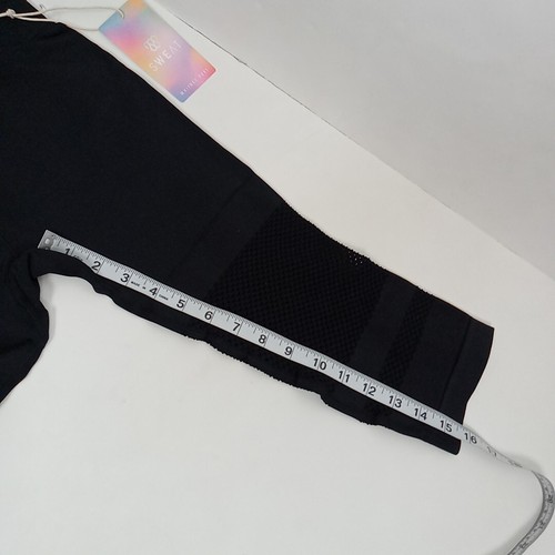 LOT SWEAT Whitney Port Activewear S/M Tops X2 Capri Leggings Black Gray Workout - Picture 22 of 22
