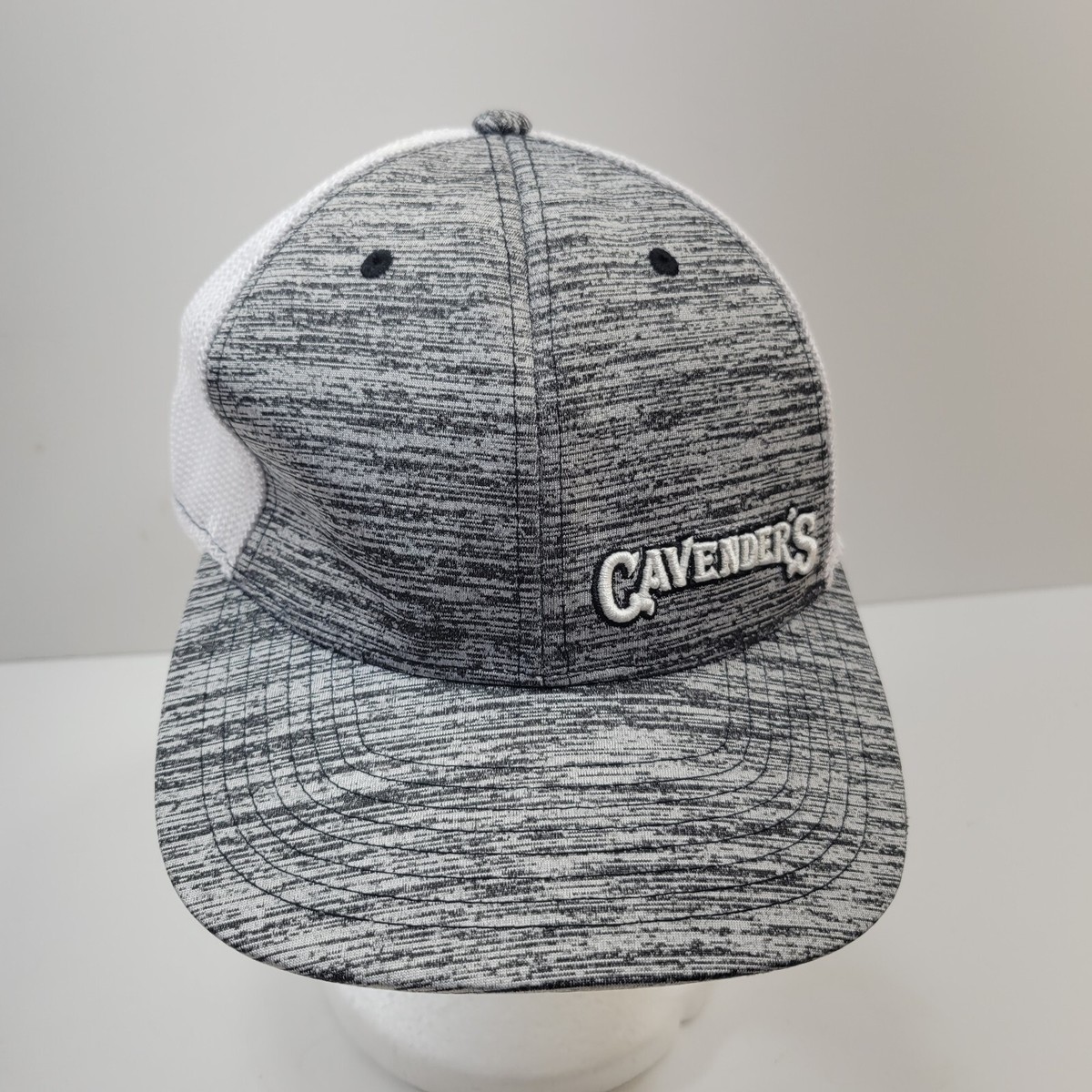 Cavender's One Ten Trucker Hat Mens One Size Gray White Mesh