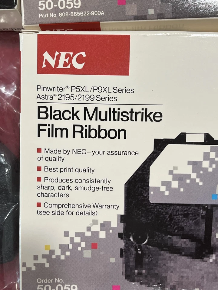 NEC Pinwriter MultiStrike Black Film Ribbon 50-059 NEW SEALED P5XL Astra 2195 - Image 3 of 4