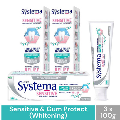 Systema Sensitive & Gum Protection Toothpaste Instant Relief Whitening (3x 100g)