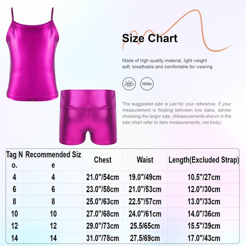 Kids Girls Dance Outfit Sports Sports Suit Yoga Dancewear Gymnastics Sportwear - Picture 12 of 69