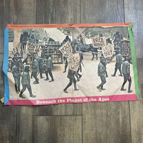 Beneath the Planet of The Apes APJAC FOX APE PROTEST POSTER RARE! 12” X 20” - Picture 12 of 12