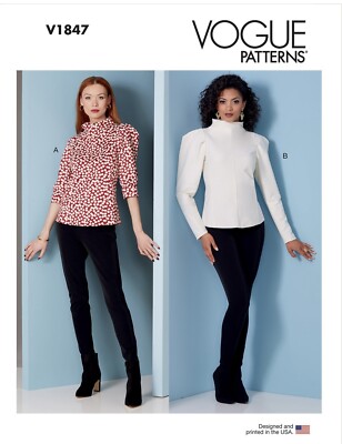 Vogue Patterns Misses' Top | Item No. V1847 | Sizes 8-10-12-14-16 | New | Uncut