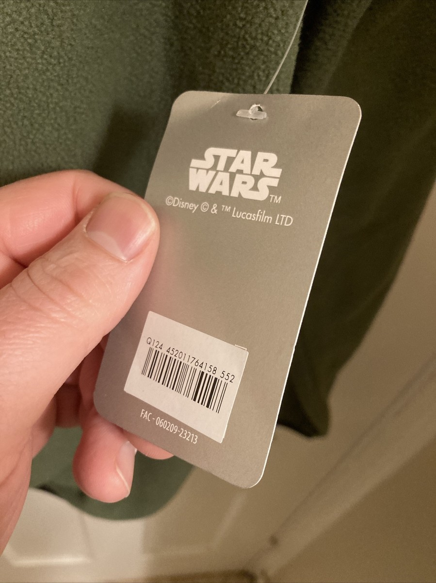 NWT Disney Boba Fett Star Wars Green Fleece Jacket Size Large