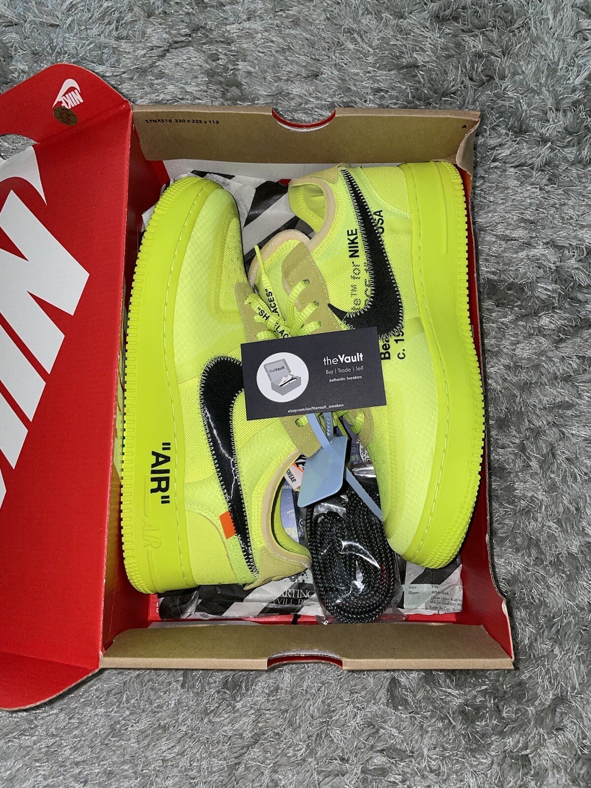 OFF WHITE X NIKE VNDS Off White x Nike Air Force 1 Volt taglia 9 pass come NUOVISSIME AO4606 700