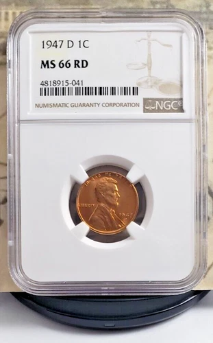 1947-D Lincoln Wheat Cent - NGC MS66RD - Nice! 041