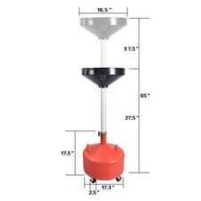 Adjustable Oil Lift Drain Heavy Duty Portable Waste Oil Drain Tank - 8 Gallon Adjustable Oil Lift Drain Heavy Duty Portable Waste Oil Drain Tank - 8 Gallon