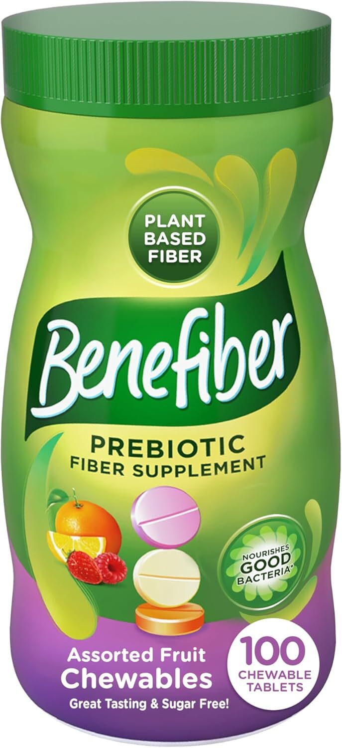 Benefiber Chewable Prebiotic Fiber Supplement Tablets for Digestive Health,...