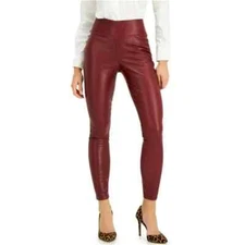 INC Faux-Leather Ankle-Length Skinny Pants, SZ 6
