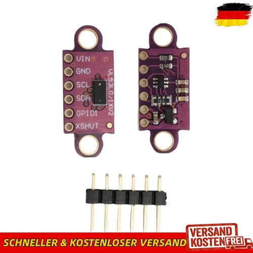 GY-530 VL53L0X VL53L1X V2 -Distanzmodul 3-5V Lila Platine mit PIN