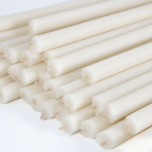 18x Lange weiße Ritualkerzen 39 cm Ø15 mm – Deko, Meditation, tropffrei, stilvol - Bild 3 von 5