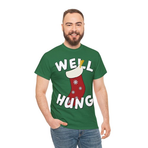 Well Hung Christmas Stocking Funny Graphic Tee Shirt - 第 42/49 張圖片