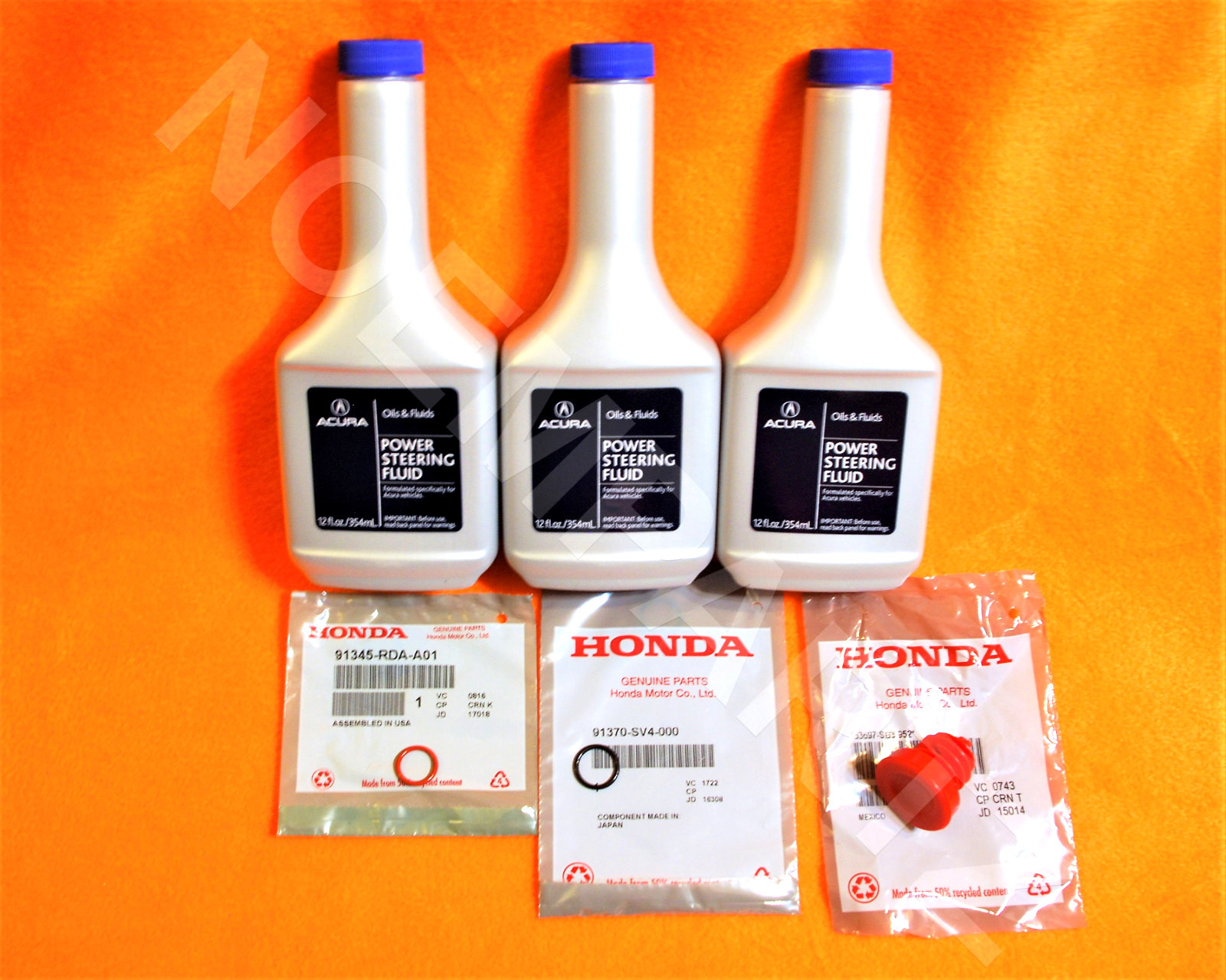 NEW GENUINE ACURA Power Steering Pump Oil ORing Seals & Fluid Reseal 6