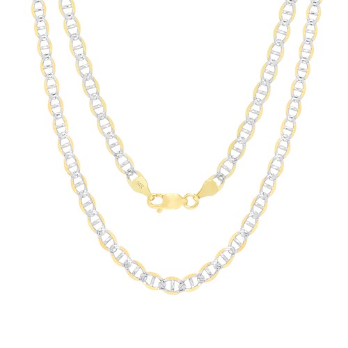 14K Yellow Gold Solid 4mm Pave Diamond 
