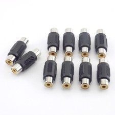 20Pcs RCA Female TO Female Audio Video Cable Jack Plug Adapter Plug For CCTV