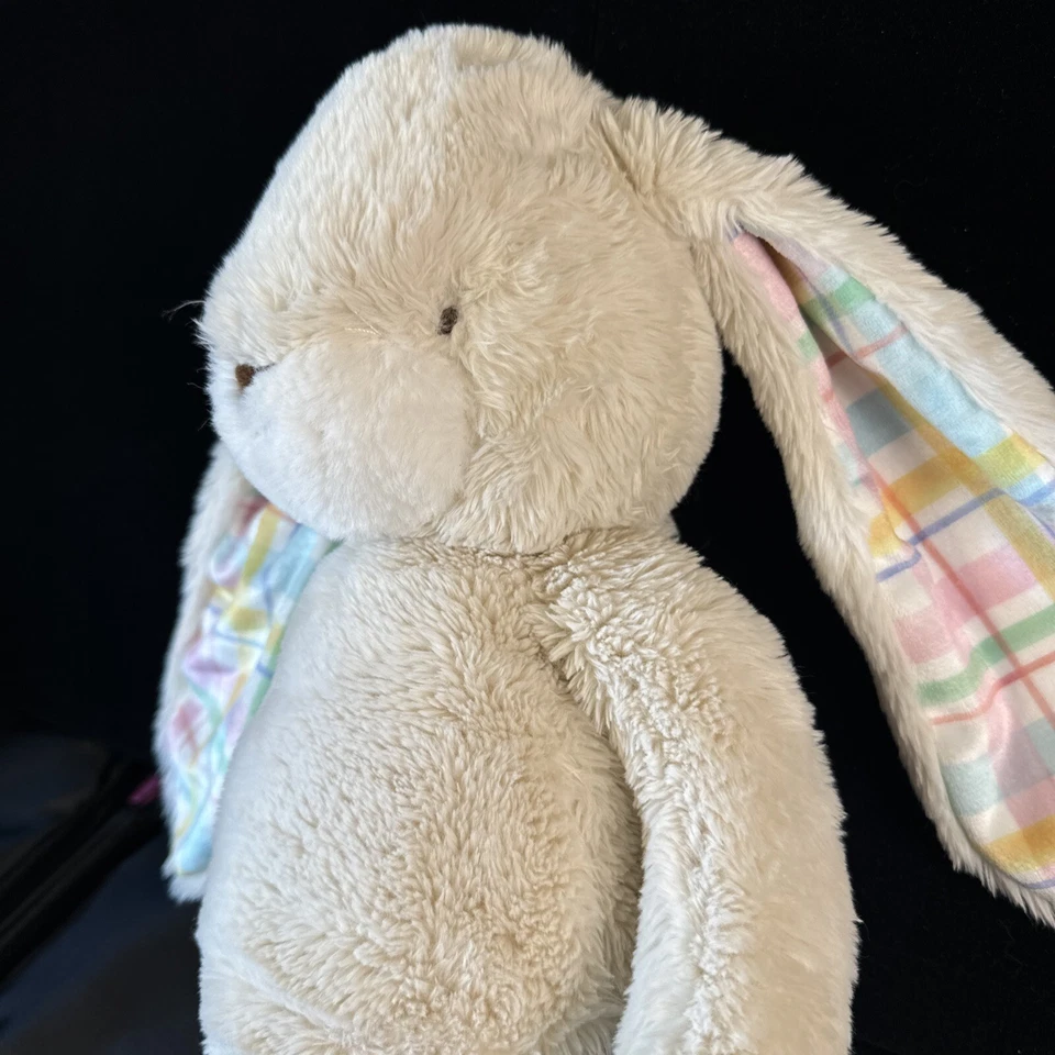 Bunnies By The Bay Nibbles пастельный клетчатый кролик 16 дюймов плюшевая набивка 608991 - Изображение 2 из 4