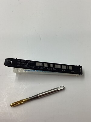 OSG Spiral Point Tap: #8-32 UNC, 3 Flutes, Plug Chamfer, HSS-E-PM 1101501105