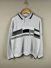 Carlo Colucci Sweater Vintage Men's Size M Collared Gray