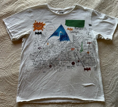 Jean-Michel Basquiat x Uniqlo Adult Size L T-shirt Art Tee White Worn/epic