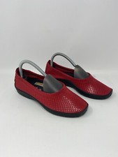 Arcopedico L15 Comfort Shoes Stretch Knit Red Slip On Ballet Flat Women  s 39 EU