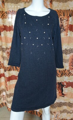 Robe Pull Femme I Code Taille 40 Gris - Manches Trois-quarts, Occasion Très Bon état