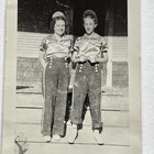 Vintage B&W Snapshot Photograph Teen Girls In Matching Uniforms
