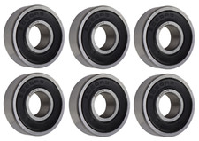  6 Each 6000-2RS, 6000LLU, 6000DDU Sealed Radial Ball Bearing 10X26X8 SpinCo