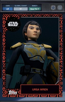 97cc URSA WREN 2019 BASE - DARTH MAUL VARIANT TIER 9 Topps Star Wars Card Trader