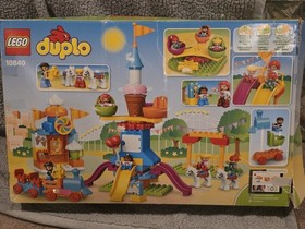 10840 LEGO DUPLO Great My Town Fair Manual, Box, Bonus Base - Missing 1 Piece 