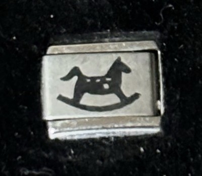 Rocking Horse WHOLESALE LASER ITALIAN CHARM Link 9MM K50 1pc