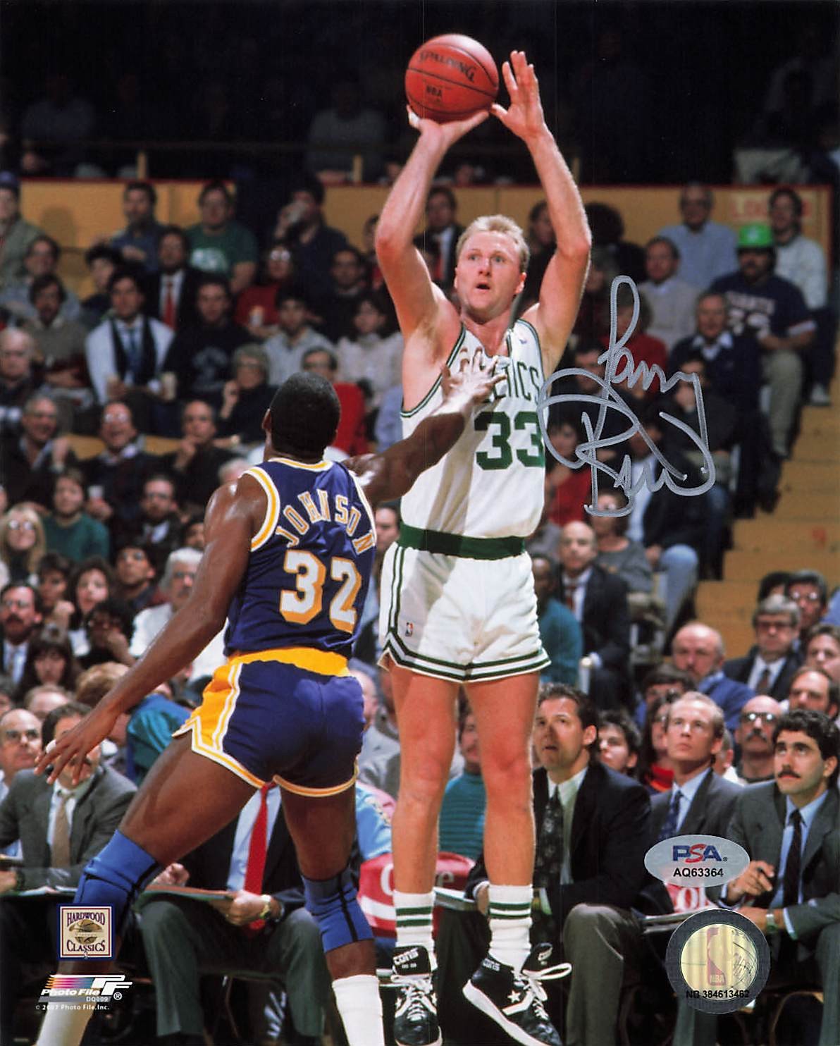 Larry Bird Celtics Signed 8x10 Photo Autograph PSA/DNA AQ63364