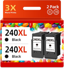 240XL Black Ink Cartridge Compatible Replacement for Canon PG-240 XL PG240 Work