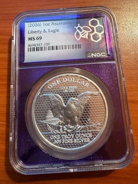 Ascension 2026 Liberty & Eagle $1 1 oz .999 Silver NGC MS69 8698348-093