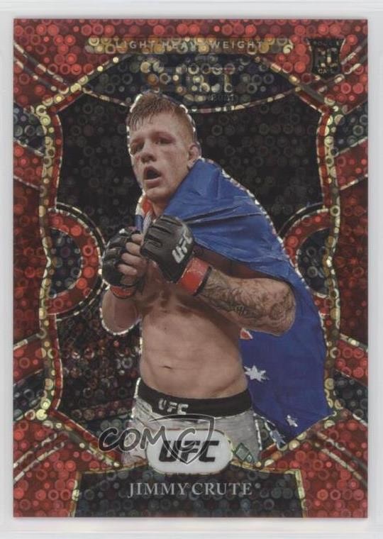 2021 Panini Select UFC Concourse Red Disco Prizm 172/199 Jimmy Crute #73 4m4