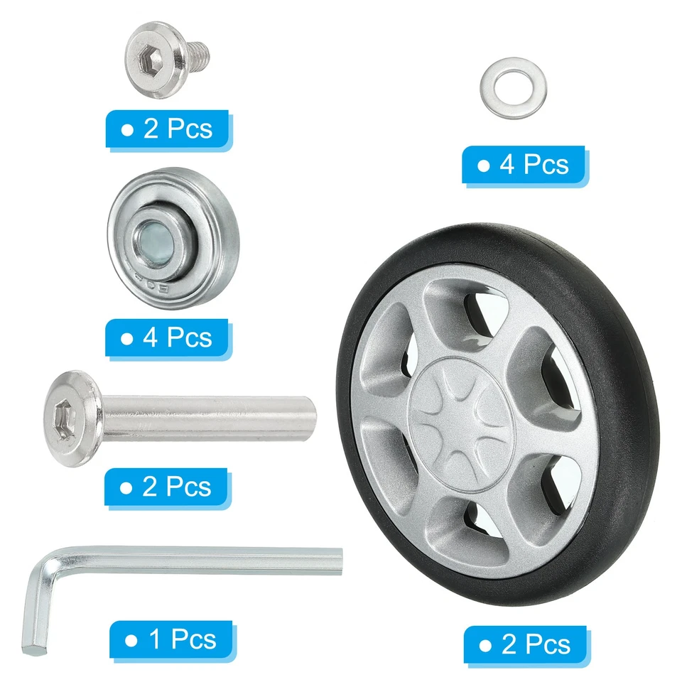 Ersatz Gepäck Koffer Räder Reparatur Kit 85mmx16mm Abriebfest - Bild 3 von 4
