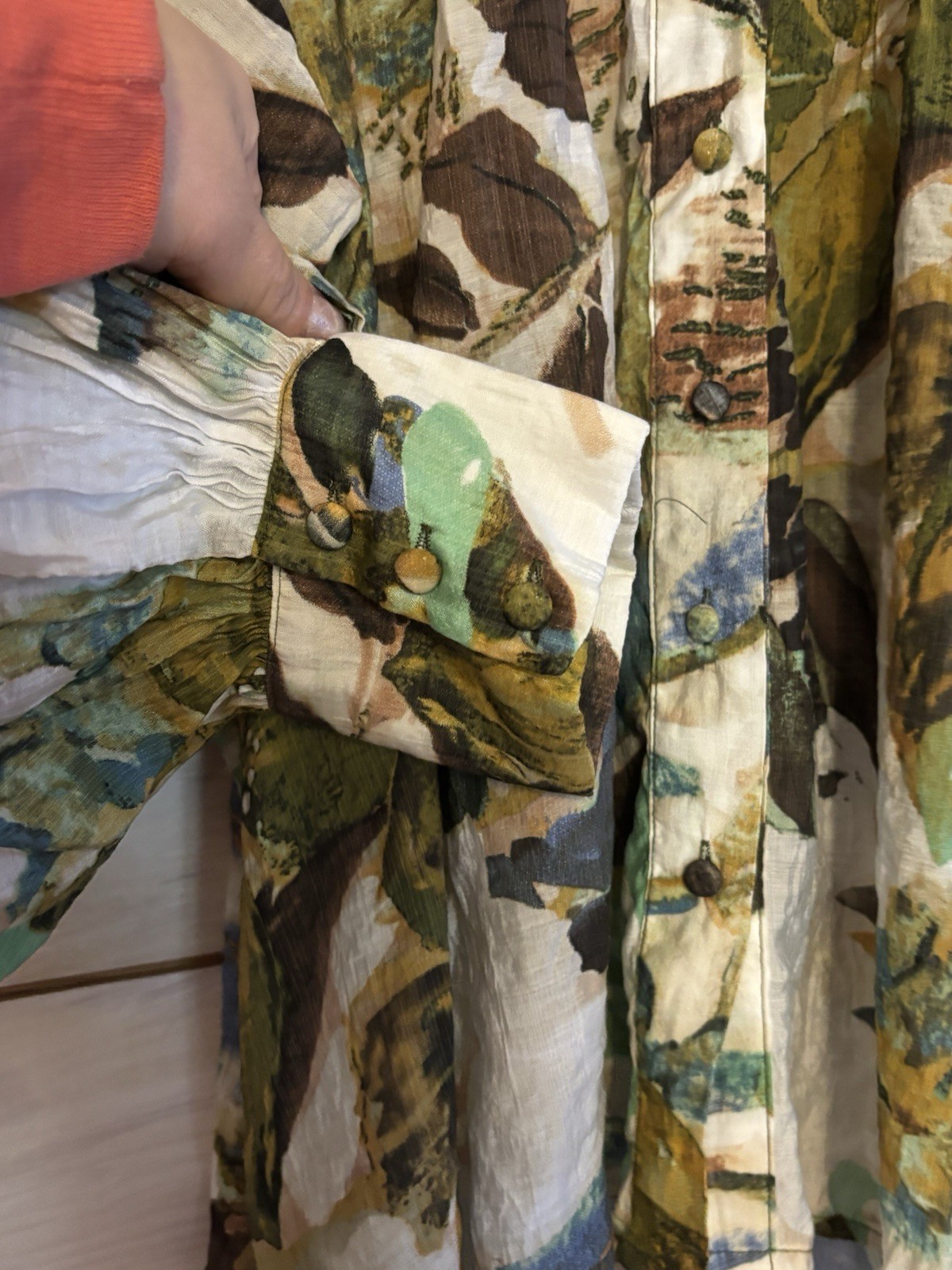 Ee:some Maven Patterned Button Down Blouse Multi … - image 5