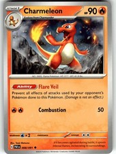 CHARMELEON 008/091 UC PALDEAN FATES POKEMON NEAR MINT